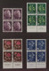 SCHWEIZ VIERERBLOCKs Juventute 1948 (SBK J125-28) ZentrumStempel, 230,-SFr. - Gebruikt