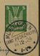 Flugmarke 13 A K, Büchelberg 1 Mk. Aufdruck KOPFSTEHEND, Flugkarte, KW 375,- € - Nooduitgaven Britse Zone