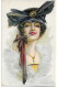 San Marco, Belle Carte. Femme Avec Chapeau Noir. No.  2037 - Altri & Non Classificati