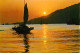 Navigation Sailing Vessels & Boats Themed Postcard A Sail In The Setting Sun - Voiliers