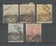 PERSIA 1902 Used Stamps  Mi.# 129,130,133,135,136 - Iran