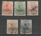 PERSIA 1902 Used Stamps  Mi.# 138,139,140,142,143 - Irán