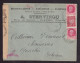 DDGG 043 - Enveloppe TP Pétain PLEVEN Finistère 1942 Vers La Belgique - Censure KOLN - Stervinou,Plomberie Quincaillerie - Guerre De 1939-45