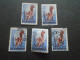 D202279   Romania - 1955  -  Lot Of 5 Used Stamps   Squirrel - Eichhörnchen - Écureuil 1572 - Usado