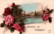 Souvenir De Suippes (Marne) Vue Avec Roses - Carte P.C. Paris N° 6964 - Greetings From...