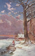 Winter-Idyll Künstlerkarte Gl1910 #D1767 - Unclassified