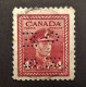 Canada - Perfin - Perforé - OHMS - On His Majesty Service - Cancelled - Perforés