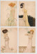 KIRCHNER RAPHAEL : D-28 : "gils With Flowers At Feet" Série De 10 CPA - Tres Bon Etat - Kirchner, Raphael