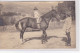 LA BOURBOULE : Carte Photo D'un Enfant à Cheval (équitation) - Très Bon état - La Bourboule
