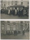 CARTE PHOTO A LOCALISER : Ceremonie Militaire, Tramways Electriques 2cpa - Tres Bon Etat - Photos