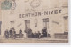 SAINT AIGNAN : Carte Photo Du Restaurant BERTHON NIVET - Bon état (un Coin Plié) - Saint Aignan