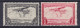 Belgian Congo 1934 Mi. 147-48, 0.50 Fr. & 1 Fr. Aeroplane Flugzeug Fokker F VII über Landschaft, MH* (2 Scans) - Unused Stamps