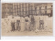 PARIS (a Localiser) : Lot De 6 Cyanotypes Et 1 Carte Photo D'un Chantier (tailleur De Pierre)- Très Bon état - Otros & Sin Clasificación