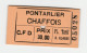 Ticket De Tramway CFD (entre 1927 Et 1945) "Cie Des Chemins De Fer Du Doubs / Pontarlier - Chaffois 2e Classe" - Europe