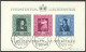 Liechtenstein, 1949, Paintings, Da Vinci, Raffael, Art, Vaduz Philatelic Exhibition, FD Cancelled, Gum, Michel Block 5 - Blocks & Kleinbögen