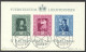 Liechtenstein, 1949, Paintings, Da Vinci, Raffael, Art, Vaduz Philatelic Exhibition, FD Cancelled, Gum, Michel Block 5 - Blocchi & Fogli