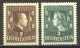 Liechtenstein, 1944, King Franz Josef II, Queen Gina, Royal, MNH, Michel 238-239 - Unused Stamps