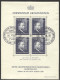 Liechtenstein, 1938, Rheinberger, Composer, Organ, Music, Stamp Exhibition, FD Cancelled, Full Gum, Michel Block 3 - Blocks & Sheetlets & Panes