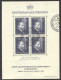 Liechtenstein, 1938, Rheinberger, Composer, Organ, Music, Stamp Exhibition, Cancelled, LH Gum, Michel Block 3 - Blocks & Sheetlets & Panes