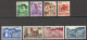 Liechtenstein, 1937, 1941, Service Stamps, Overprinted, MNH, Michel 20-27b - Neufs