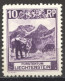 Liechtenstein, 1930, Alm, Mountains, Landscape, Bettlerjoch, 10 Rp, MNH, Michel 96A - Ungebraucht