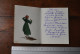 Ancien Menu Livret Dyptique Décor Peint à La Main Femme En Robe Verte Mariage 1er Mmars 1920 - Monsieur Edouard Misonne - Menú