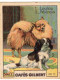 IMAGE CHROMO PUBLICITAIRE PUBLICITE CAFE GILBERT POITIERS PARIS FAUNE ANIMAL CHIEN PEKINOIS ET LOULOU DE POMERANIE DOG - Thé & Café