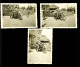 3 Petites Photos Moto Barbsen Allemagne Militaires Français 15 Septembre 1945 ( Format 6,5cm X 9,2cm ) - Automobiles