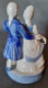 Delcampe - Lot De 12 Figurines En Porcelaine Vitrifiée Et Une Non Vitrifiée, Style Victorien, Blanche Et Bleue - Other & Unclassified