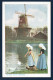 Zeeland. Jeunes Filles En Costumes Traditionnels Et Moulin à Vent. Lot De 2 Cartes - Autres & Non Classés