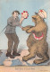 MO-24-375 : CARTE ILLUSTREE. SECONDE GUERRE MONDIALE. HITLER DRESSEUR D'OURS. LE COUSIN RUSSE. RUSSIE - War 1939-45