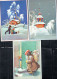 SUOMI FINLAND FINLANDIA FINLANDE 1992 CHRISTMAS NATALE NOEL WEIHNACHTEN NAVIDAD ENTIRE POST CARDS SET OF 3 UNUSED NUOVE - Postal Stationery