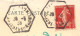 MO-24-398 :  OBLITERATION HEXAGONALE SUR CARTE POSTALE. LES BAUX. BOUCHES-DU-RHONE. 28 MAI 1938 - 1921-1960: Modern Tijdperk