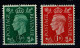 Ref 1644 - GB (1937 - 1942) KGVI Definitives - 1/2d & 1d MNH With Inverted Watermark - Unused Stamps