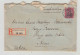 BUSTA SENZA LETTERA TARIFFA RACCOMANDATA DA FRANCOFORTE - GERMANIA  VERSO ITALIA DEL 1904 PER CONTESSA - Marcophilia