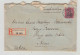 BUSTA SENZA LETTERA TARIFFA RACCOMANDATA DA FRANCOFORTE - GERMANIA  VERSO ITALIA DEL 1904 PER CONTESSA - Storia Postale