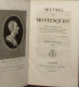 MONTESQUIEU Charles-Louis De Secondat - DE L'ESPRIT DES LOIS - T1, T2, T3. - 1801-1900