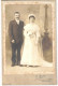 PHOTO CDV GRAND FORMAT PHOTOGRAPHE ED REYNES A CARCASSONNE CARMAUX SOUVENIR PORTRAIT NOCE MARIAGE COUPLE - Persone Anonimi