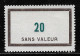 TIMBRES FICTIFS EMISSION DE 1954 N° F110 20 BRUN FONCE ET TURQUOISE NEUF * TRES RARE TB COTE 2,40 € - Fictifs