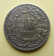 - SUISSE - 2 Francs - 1905 - Argent - - 2 Franken