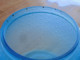 Delcampe - -SUCRIER CONFITURIER POT BISCUIT POT COUVERT PATE DE VERRE BLEUE Bullée      E - Glas & Kristal