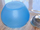 Delcampe - -SUCRIER CONFITURIER POT BISCUIT POT COUVERT PATE DE VERRE BLEUE Bullée      E - Glas & Kristall