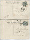 LOT 2 CPA 1904 * ROCHEFORT Sur MER  Cours Roy Bry & Square Roy Bry (animée Kiosque Musique ) Cliché Galeries Parisiennes - Rochefort