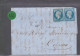 2  Timbres    Napoléon III   N° 14  20 C Bleu   Sur Lettre    Destination  Cognac    1859 - 1853-1860 Napoléon III.