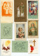 LOT N° 3 De 9 Images Religieuses Solesmes Communion Jésus Marie Oiseaux Croix ... - Devotieprenten