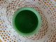 Pot Ancien En Opaline Verte / Moutarde / Napoléon - Glas & Kristal