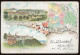 WIEN Litho Vintage Postcard 1899 With Map - Sonstige & Ohne Zuordnung