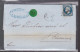 Un  Timbre  Napoléon III   N° 14  20 C Bleu  Lettre Départ Marseille   1855  Pour St Etienne Pc 1896 - 1853-1860 Napoléon III