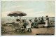 CPA Couleur Voyagé 1908 * Sur La Plage La Tournée Du Pâtissier ( Très Animée Femme élégante) Cachet Postal EU Seine Infé - Eu