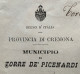 TORRE DE' PICENARDI 3 LUGLIO 1882 - LETTERA COMPLETA PER GABBIONETA - Marcofilía